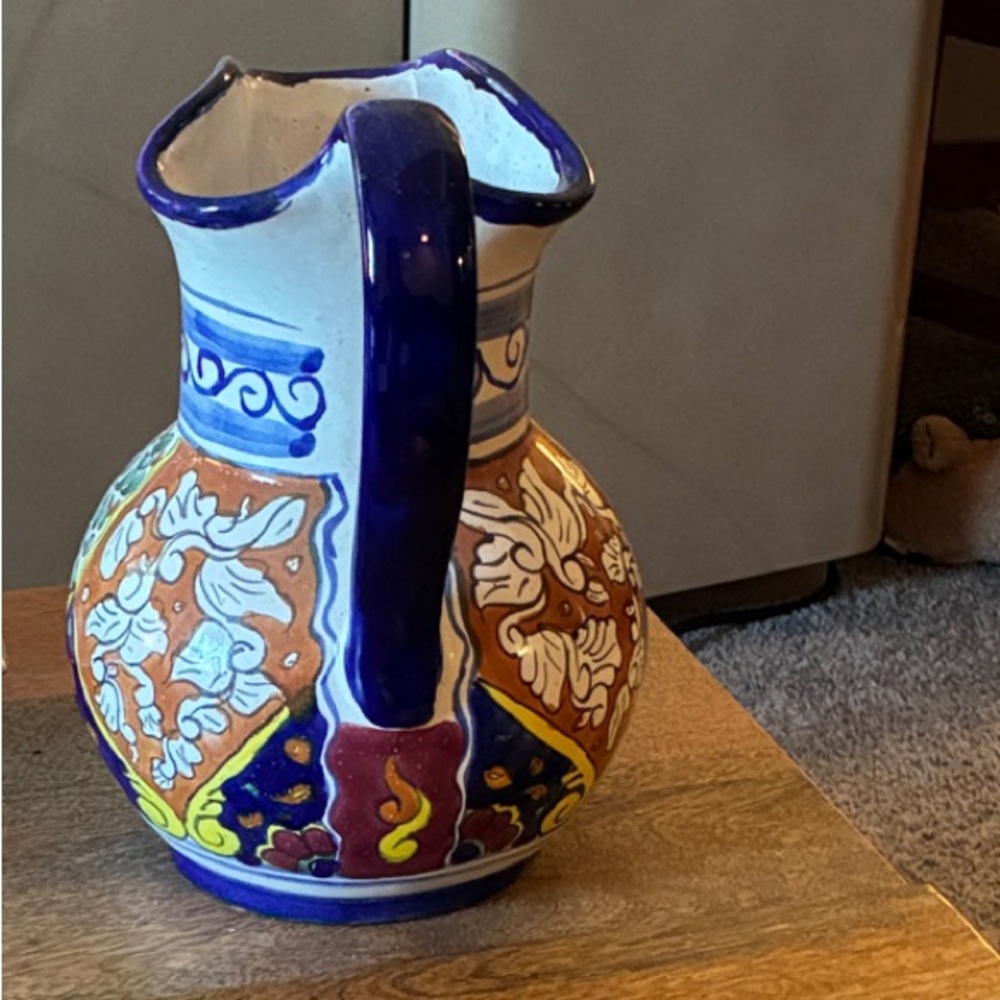 Colorful Ceramic Pitcher - Picture 2 of 3